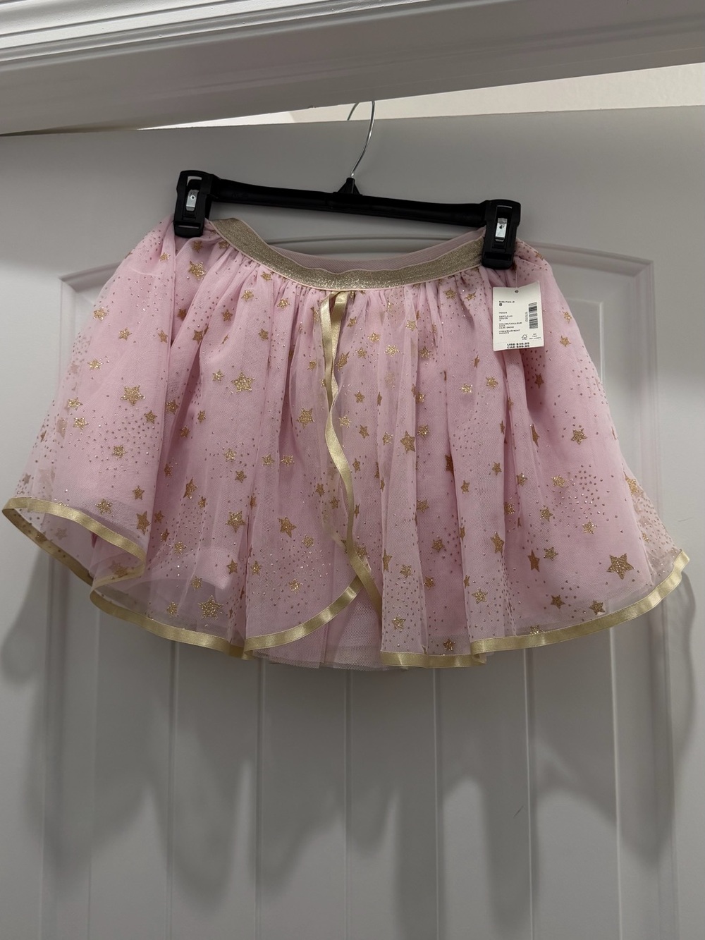Gymboree Pink Tulle Skirt with Gold Stars